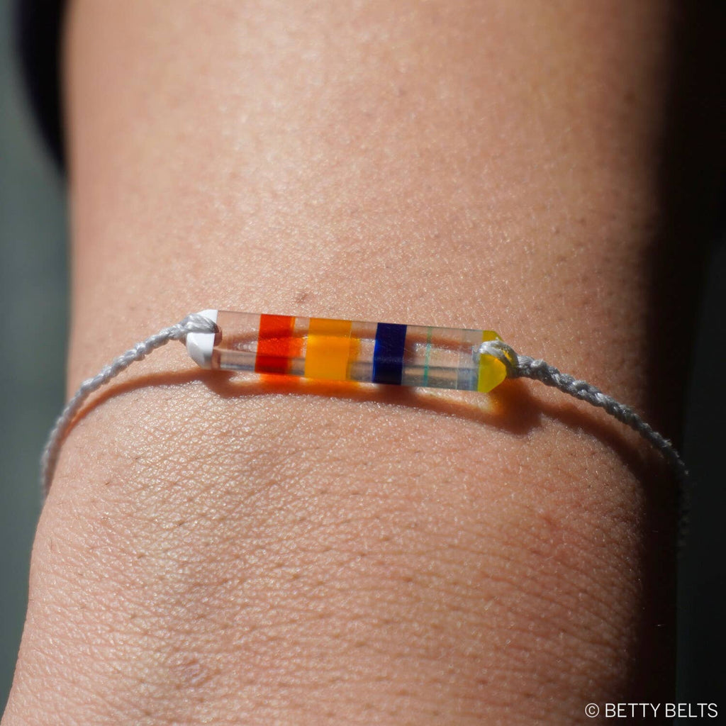 Upcycled Surfite (Surboard Resin) ~ Teal Cord Bracelet