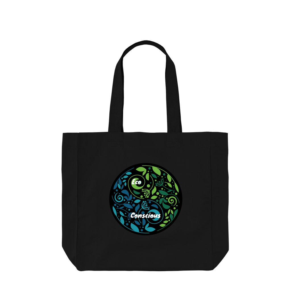 Black Printed Bag Front