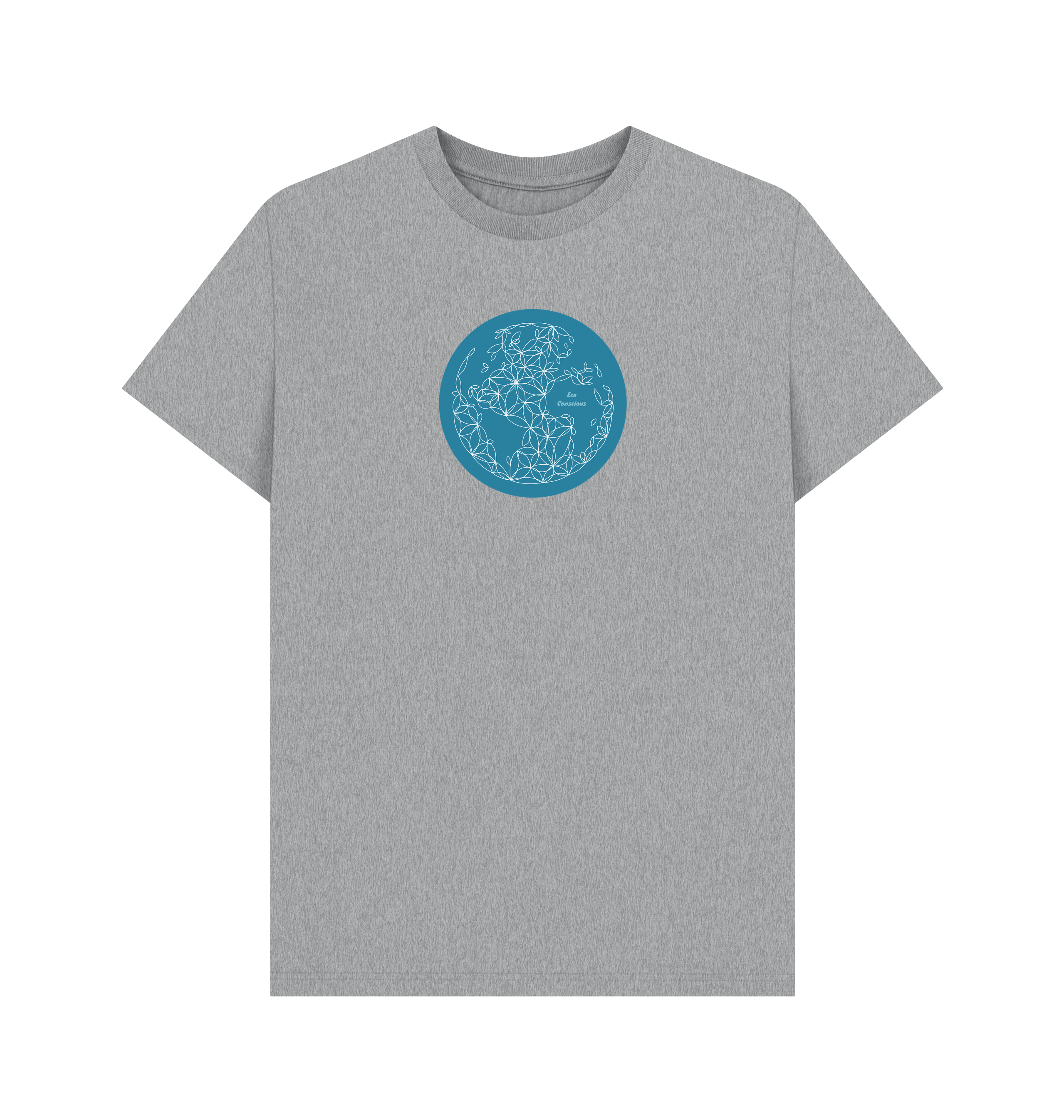 Athletic Grey Printed T-shirt Front