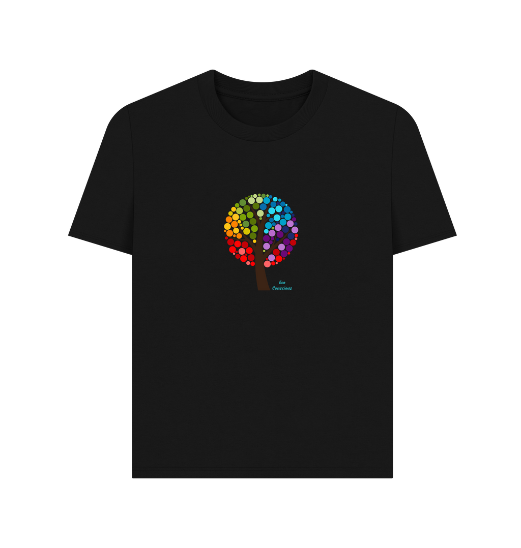 Black Printed T-shirt Front