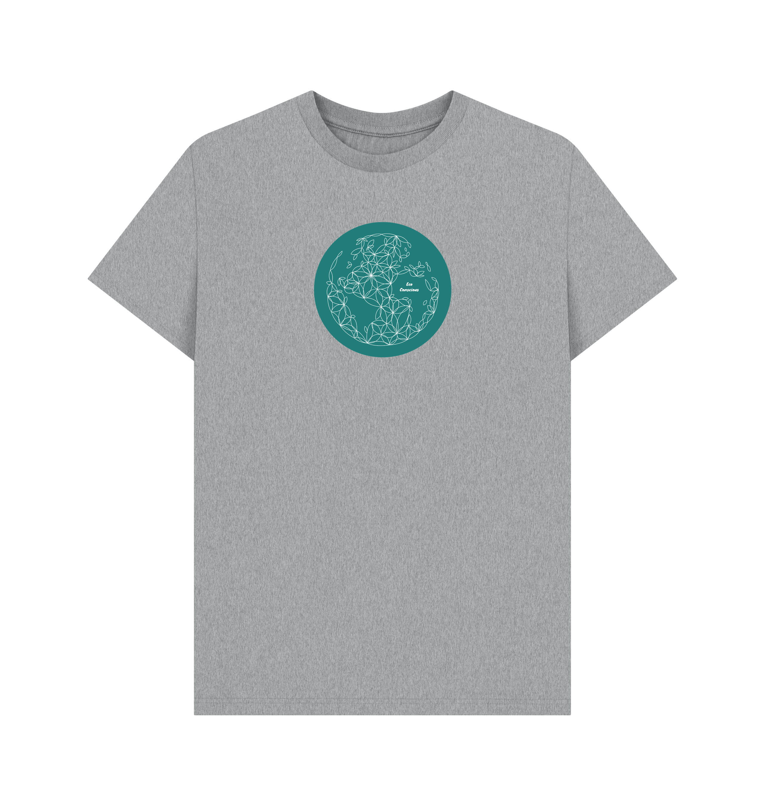 Athletic Grey Printed T-shirt Front