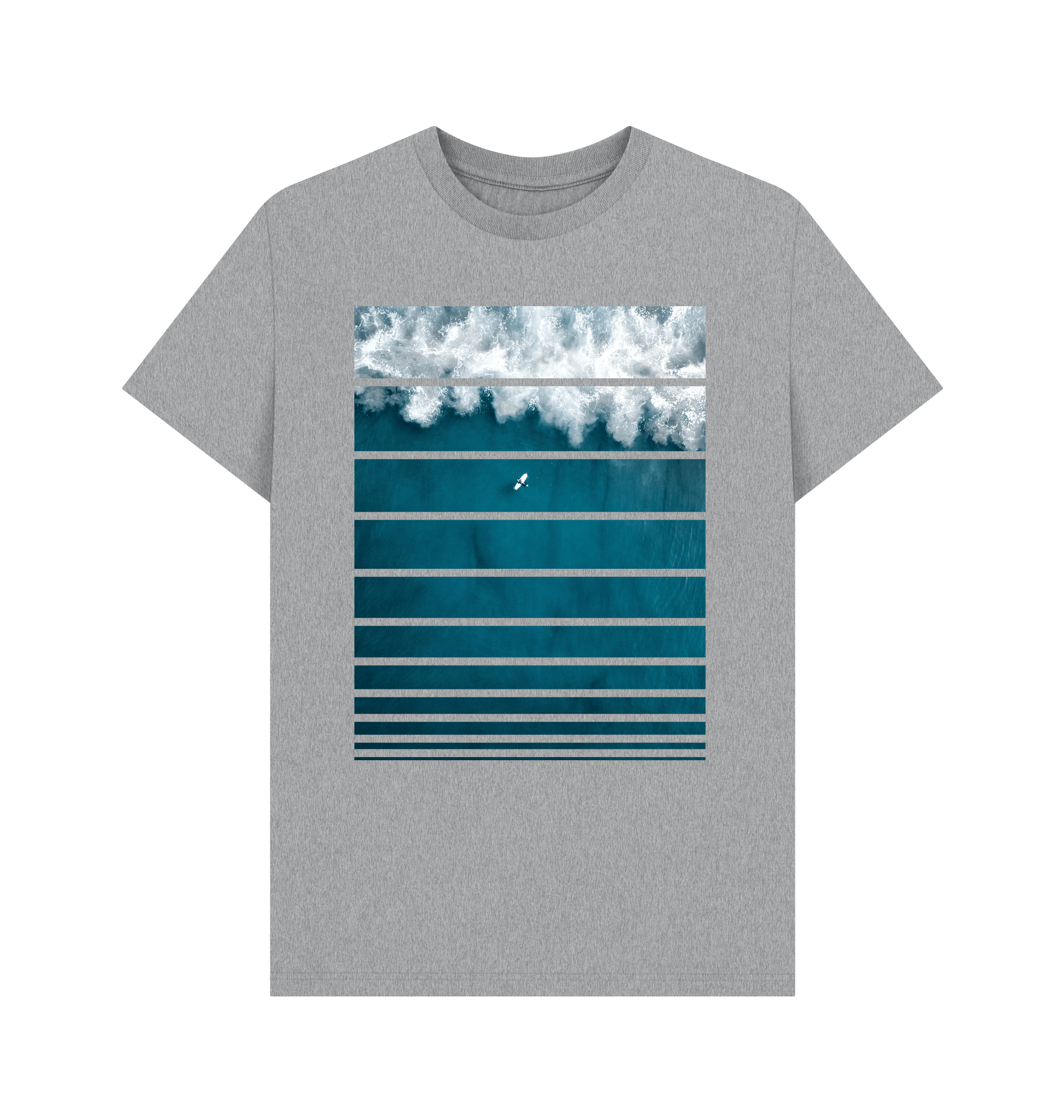 Athletic Grey Printed T-shirt Front