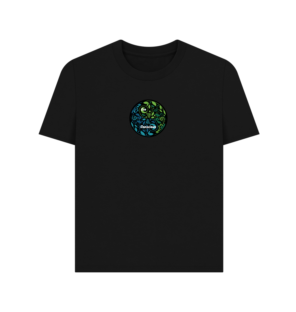 Black Printed T-shirt Front