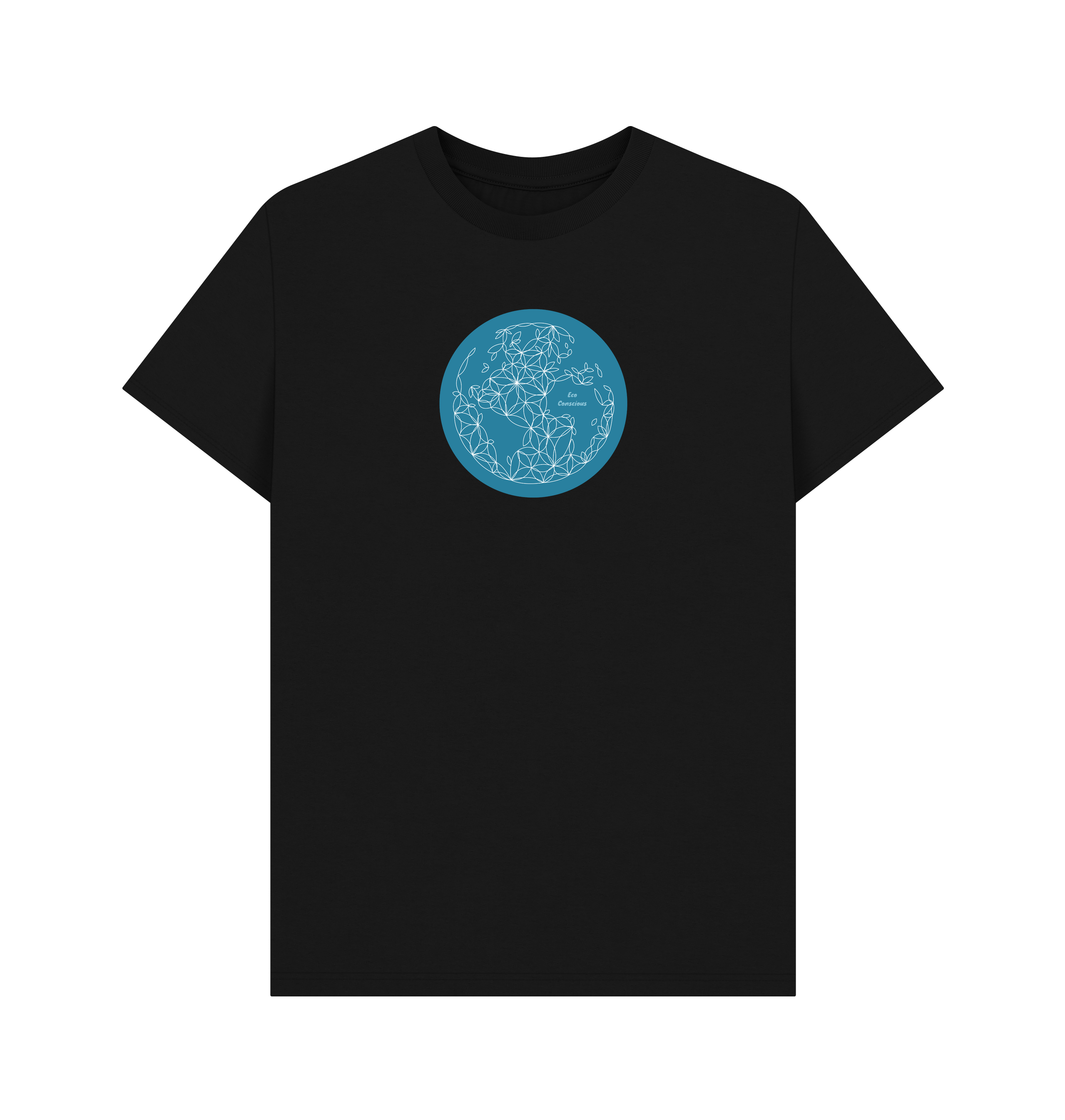 Black Printed T-shirt Front