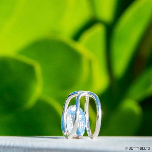 Upcycled Sea Glass ~ Light Sea Foam ~ Ear Cuff (Sterling Silver .925)