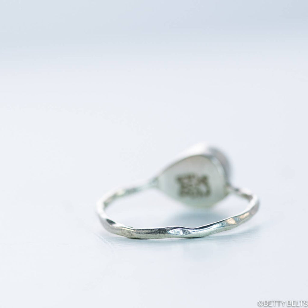 Genuine Sea Glass Ring (Sterling Silver .925)
