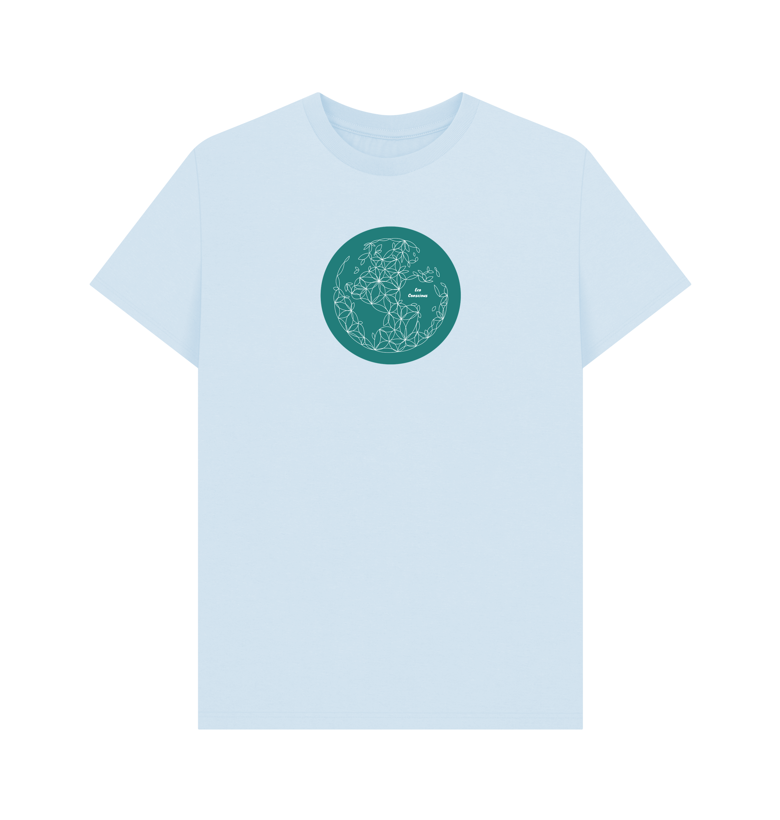 Sky Blue Printed T-shirt Front