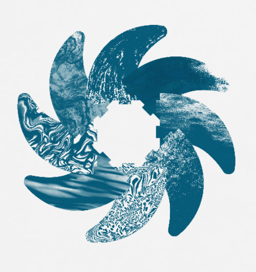 > Renewable Energy Power Facility Printed, Stainless Steel, Teal Connected Earth Design ~ Bottle