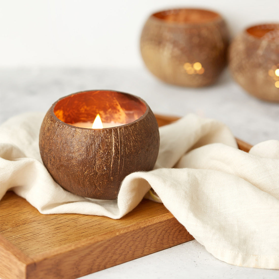 Coconut Shell ~ Candle (Citrus Lime Scent)