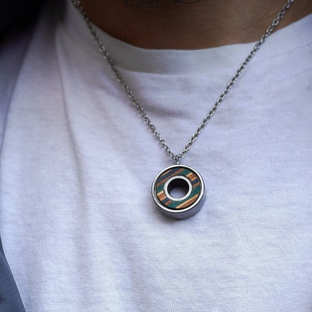 Upcycled Skateboard Bearing ~ Pendant Necklace (Unisex)