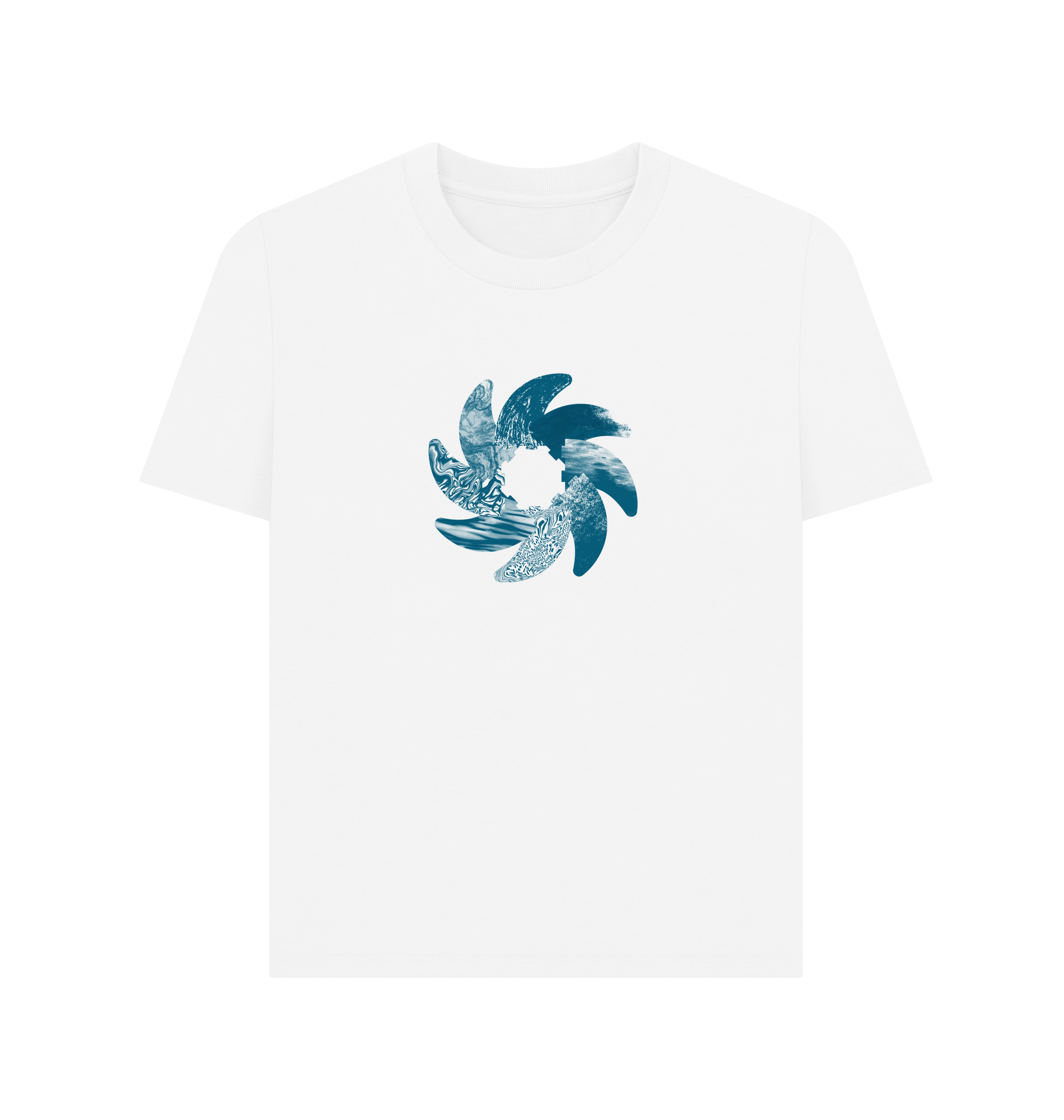 White Printed T-shirt Front