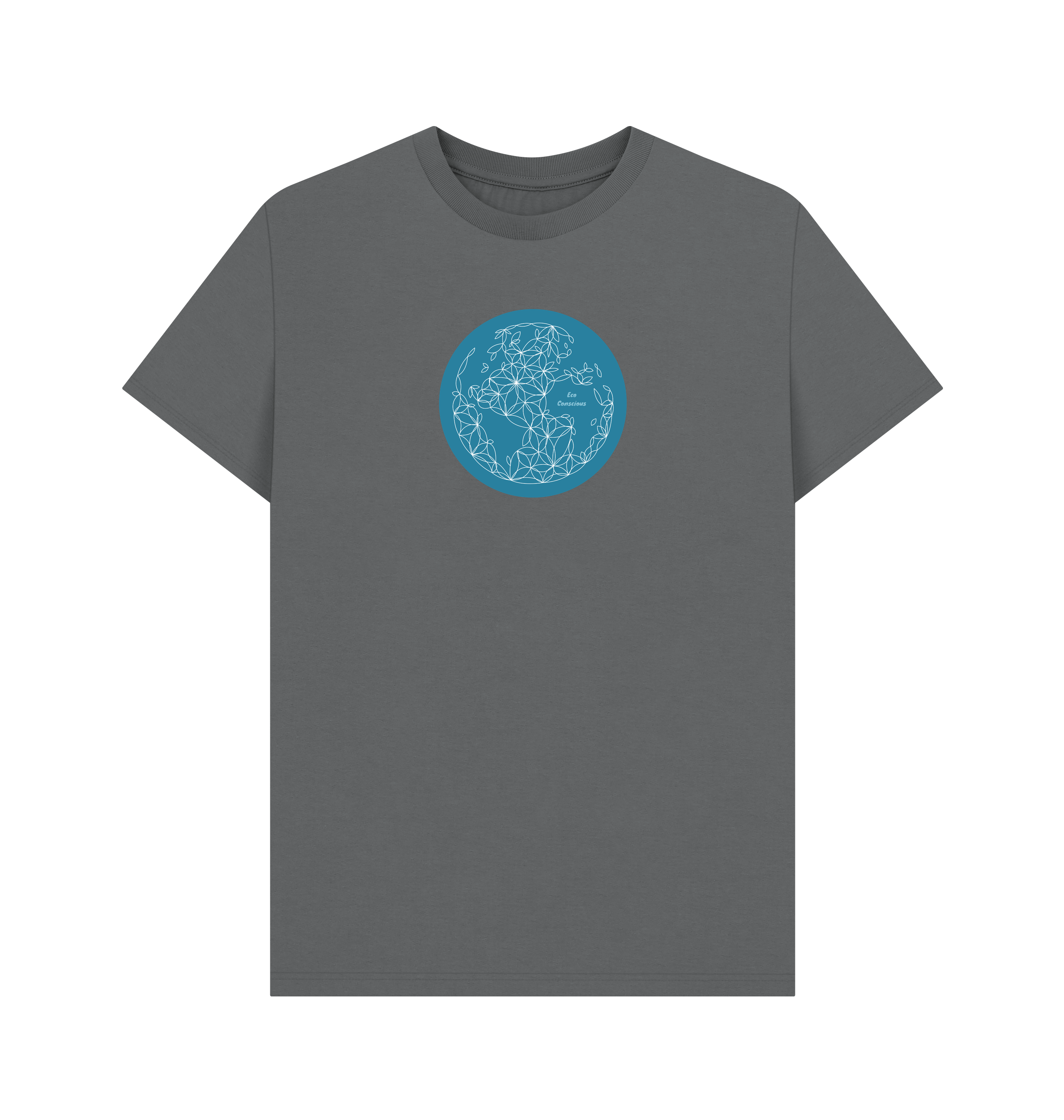 Slate Grey Printed T-shirt Front