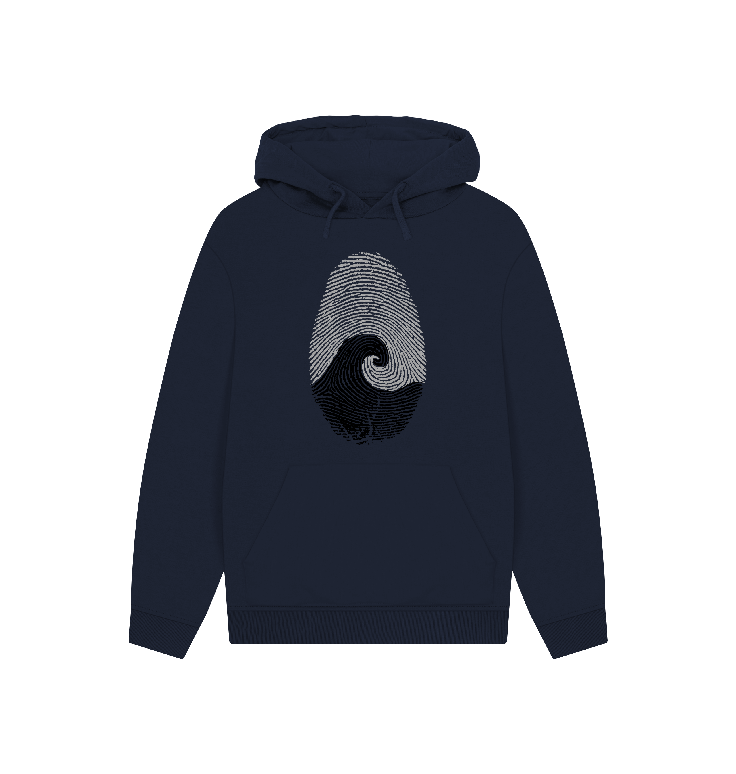 Navy Printed Hoody Front