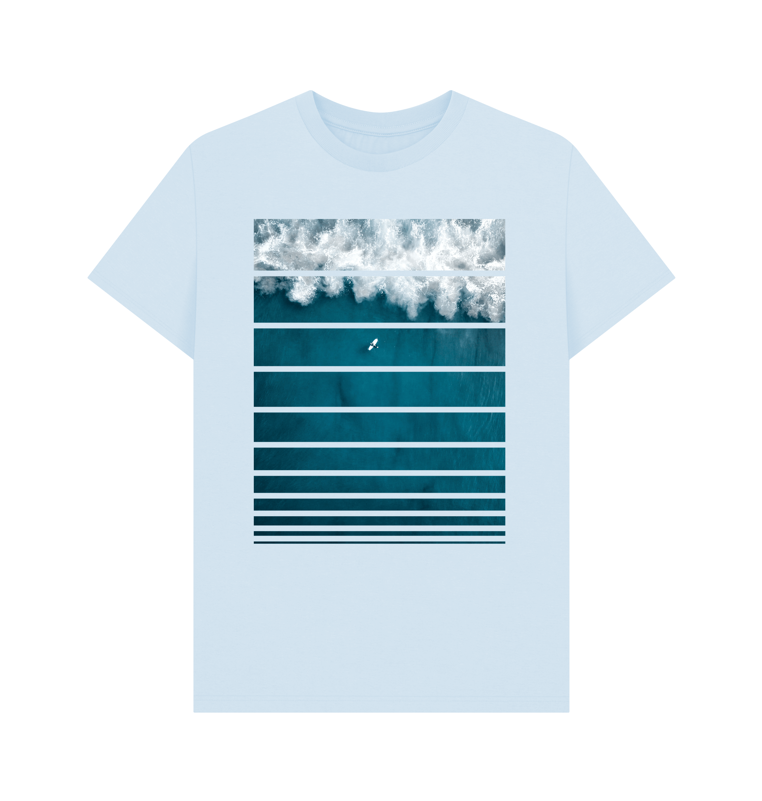 Sky Blue Printed T-shirt Front