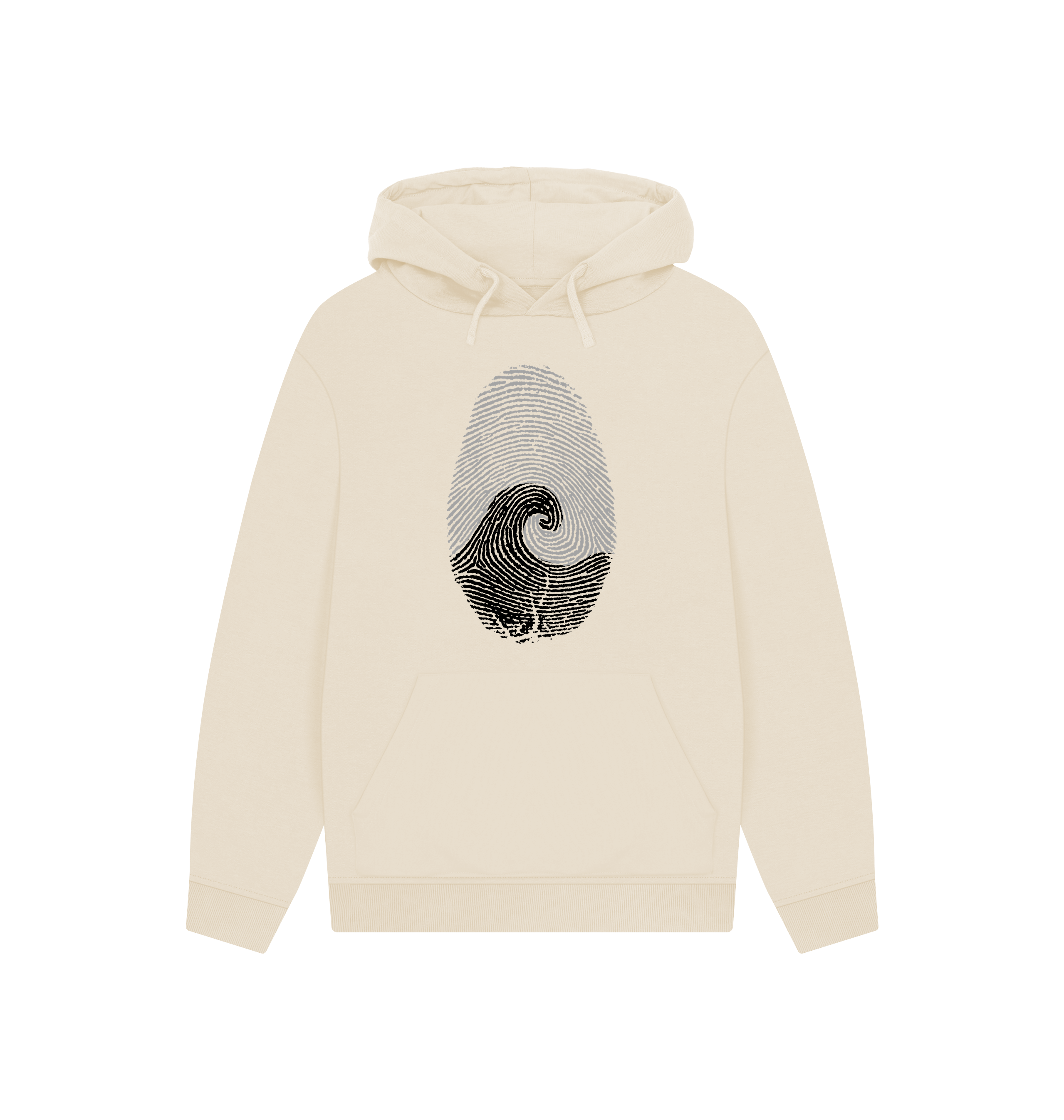 Oat Printed Hoody Front