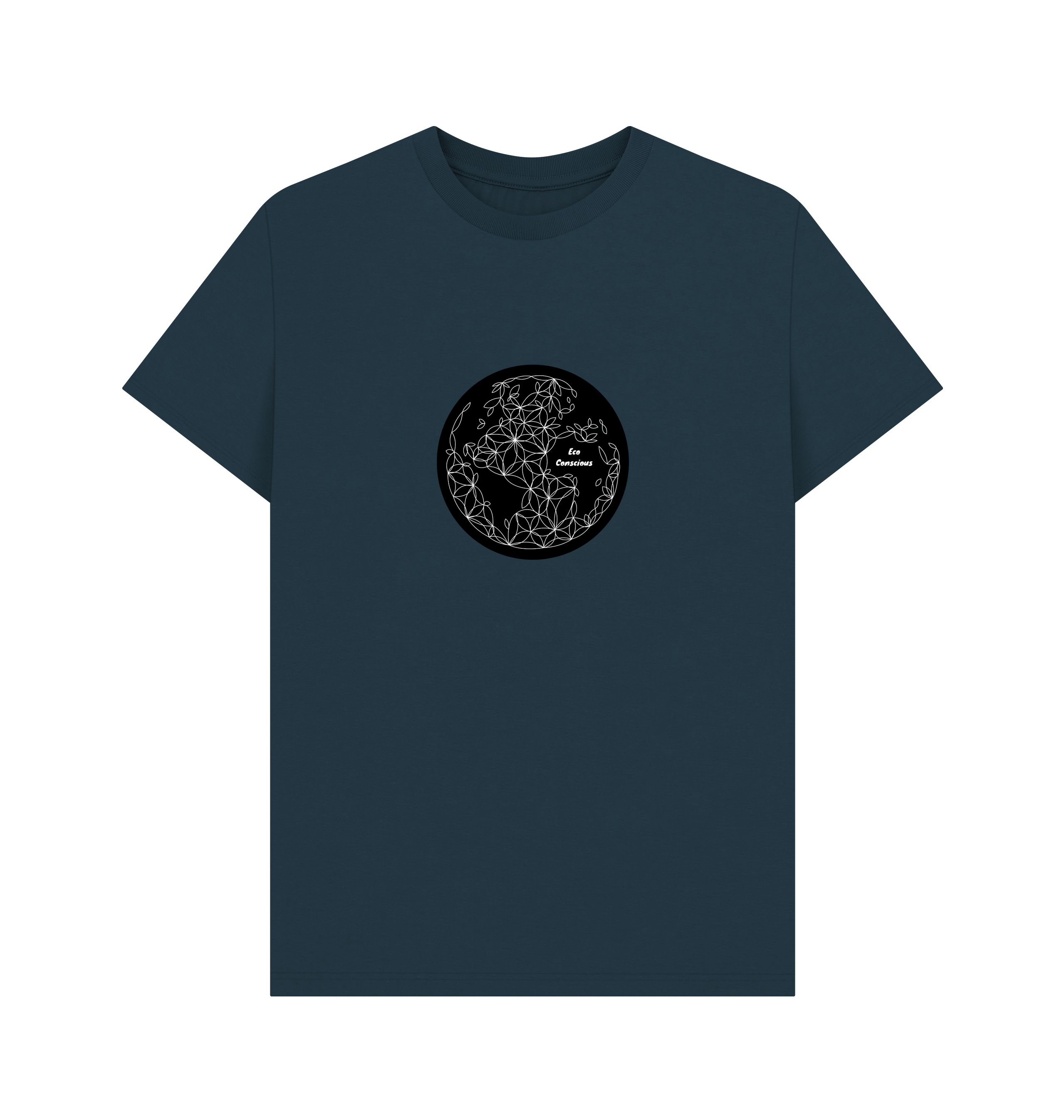 Denim Blue Printed T-shirt Front