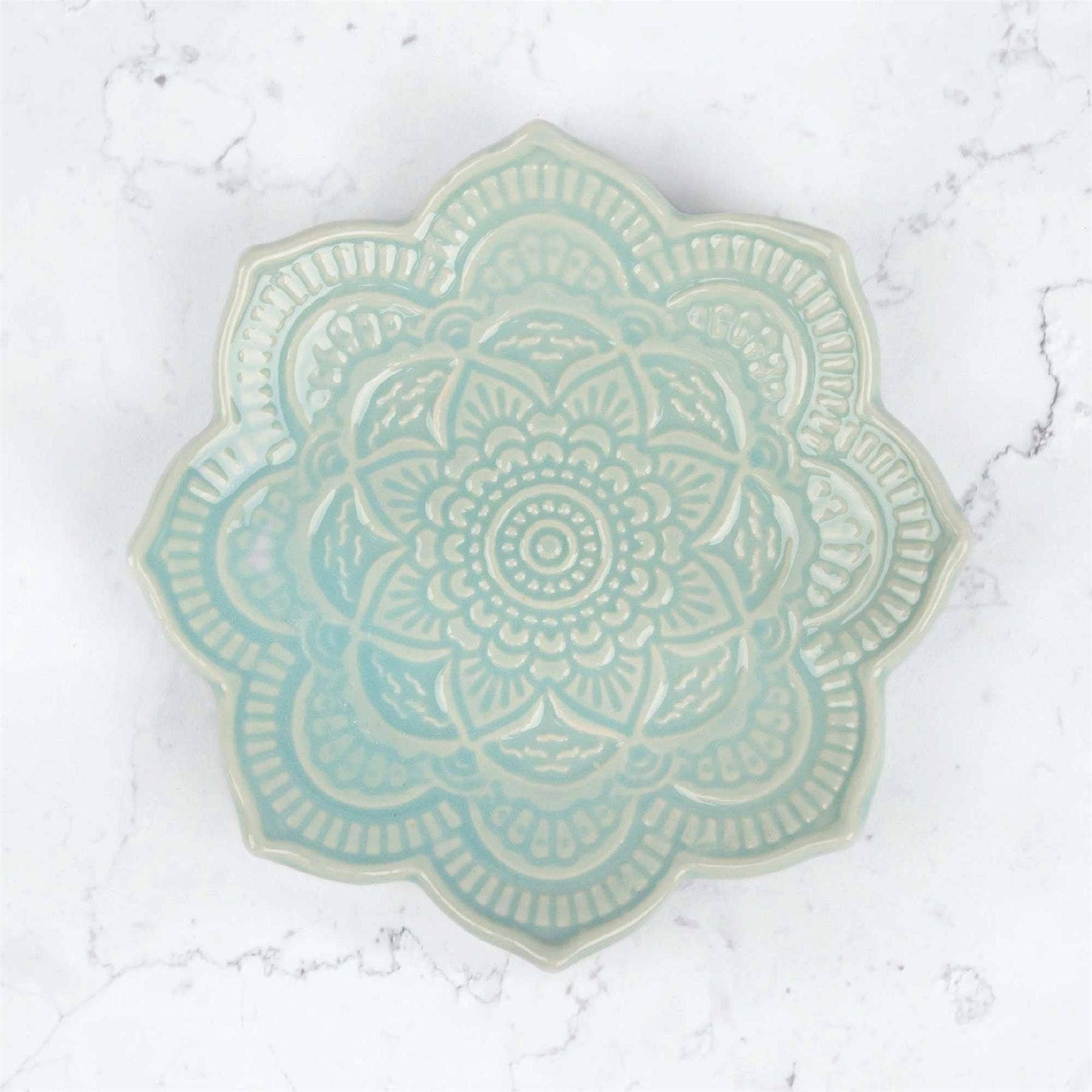 🪬 Hamsa or Om Shape ~ Ceramic Jewellery Dish