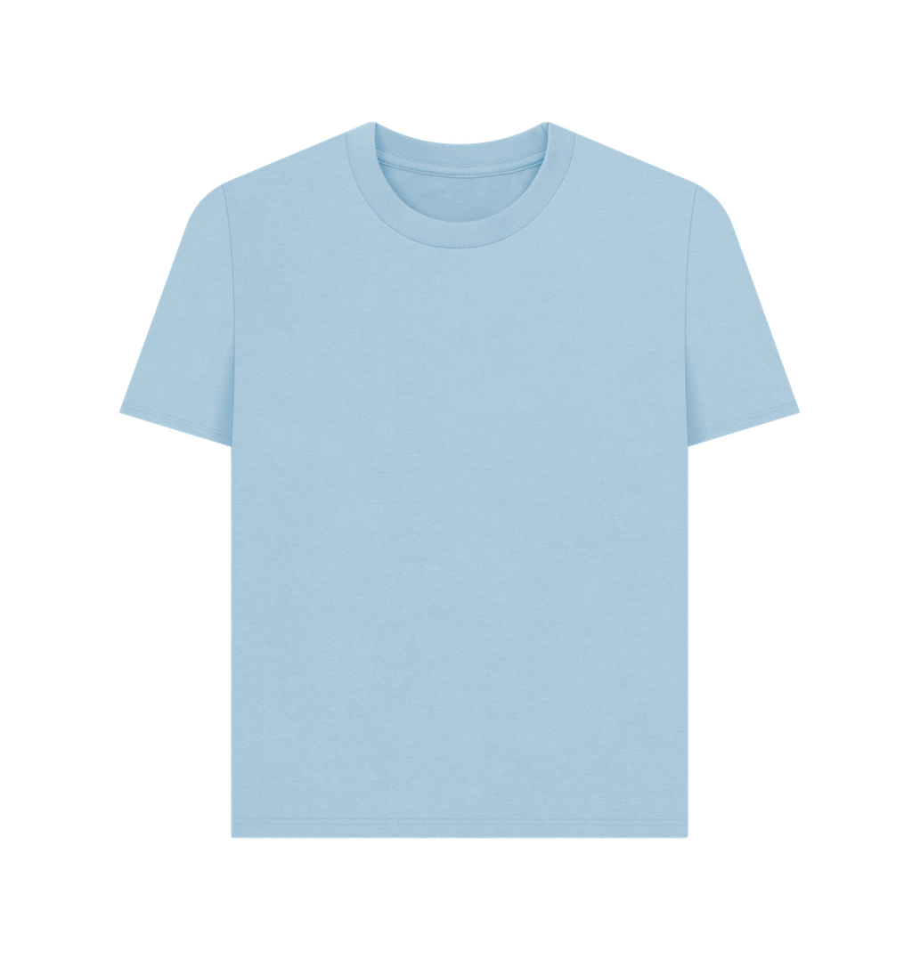 Milky Blue Printed T-shirt Front
