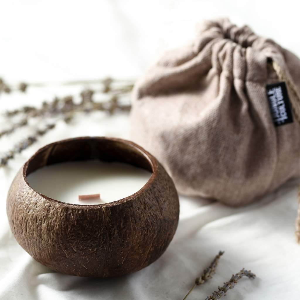 Coconut Shell ~ Candle (Citrus Lime Scent)