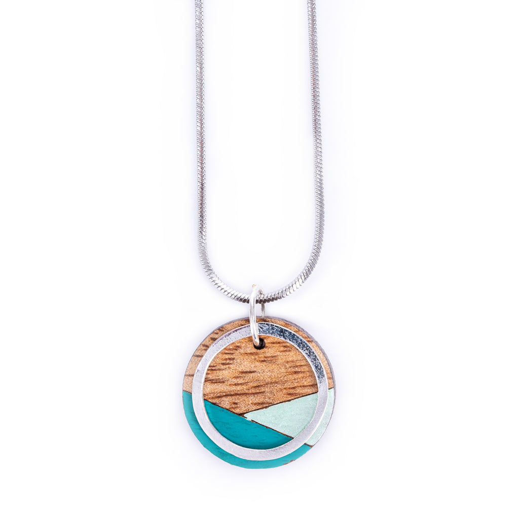 Conture Recycled Wood Silver ~ Necklace (6 Colours available)