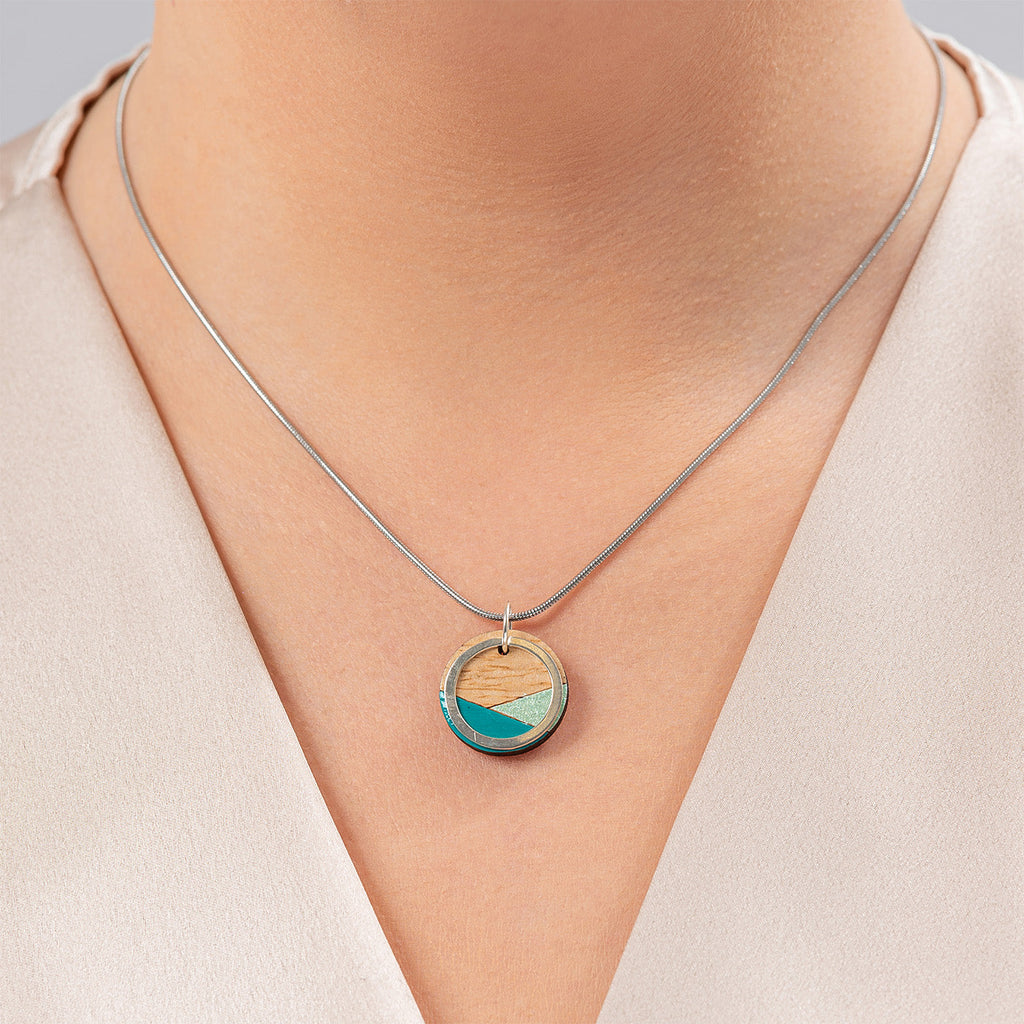 Conture Recycled Wood Silver ~ Necklace (6 Colours available)